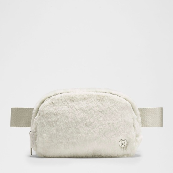 lululemon athletica Handbags - Lululemon Everywhere Belt Bag Plush Fleece Bone Silver NWT